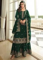 Georgette Green Eid Wear Embroidery Work Pakistani Suit